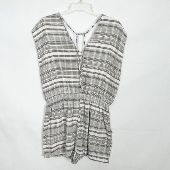 La Reine Striped Sleeveless Romper Size Large - Picture 5 of 11
